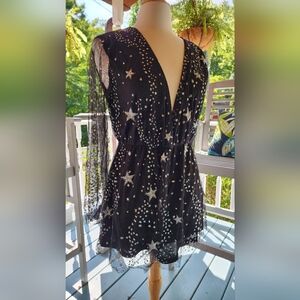Sparkle Silver Star Romper